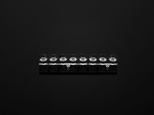 144mm length 8 in 1 grille light lens 24 degree 2835 3030 3535 led linear lenses