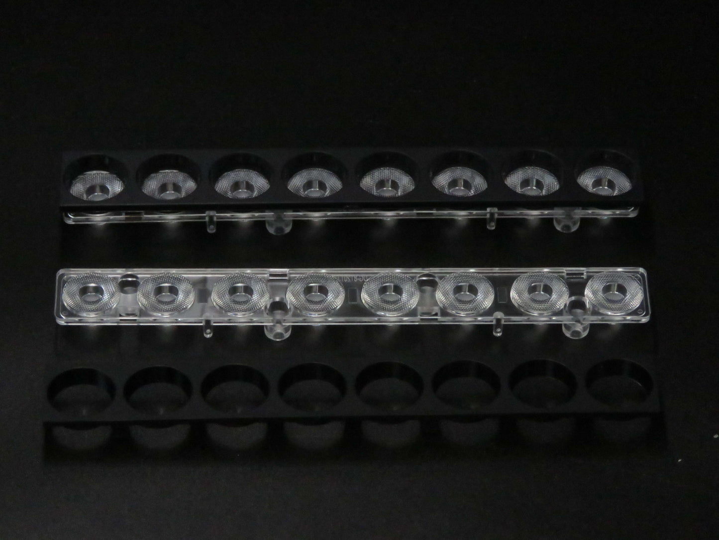 144mm length 8 in 1 grille light lens 24 degree 2835 3030 3535 led linear lenses