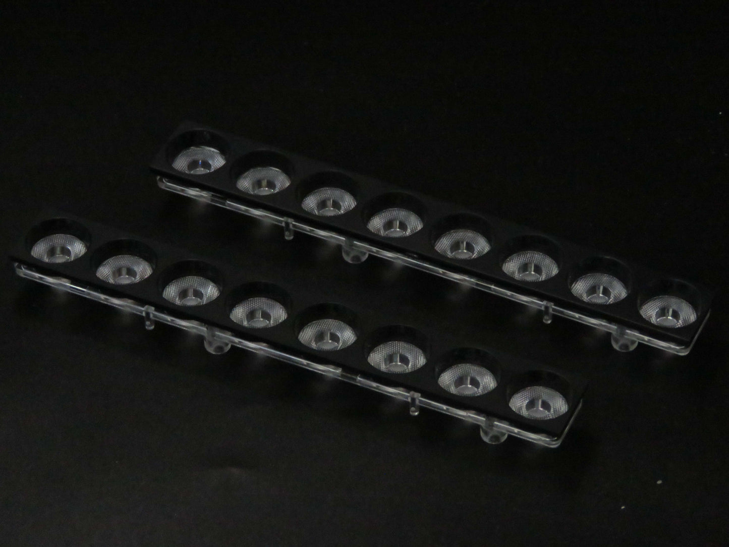 144mm length 8 in 1 grille light lens 24 degree 2835 3030 3535 led linear lenses