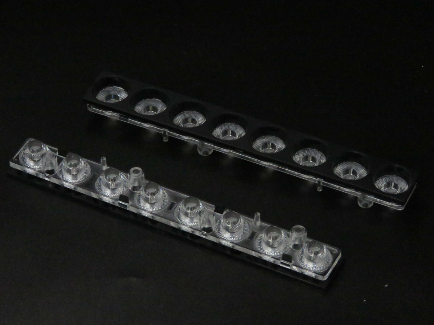 144mm length 8 in 1 grille light lens 24 degree 2835 3030 3535 led linear lenses