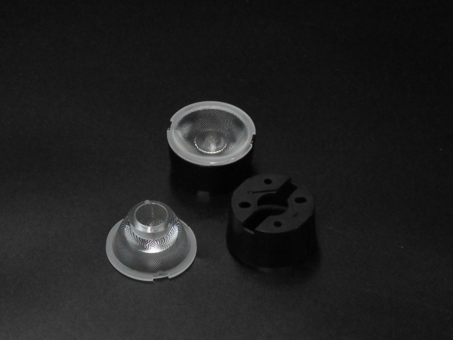 Оптични пластмасови светодиодни лещи 35 mm 15/24/36 градуса Downlight Прожектор Wall Wash Light COB Единична леща