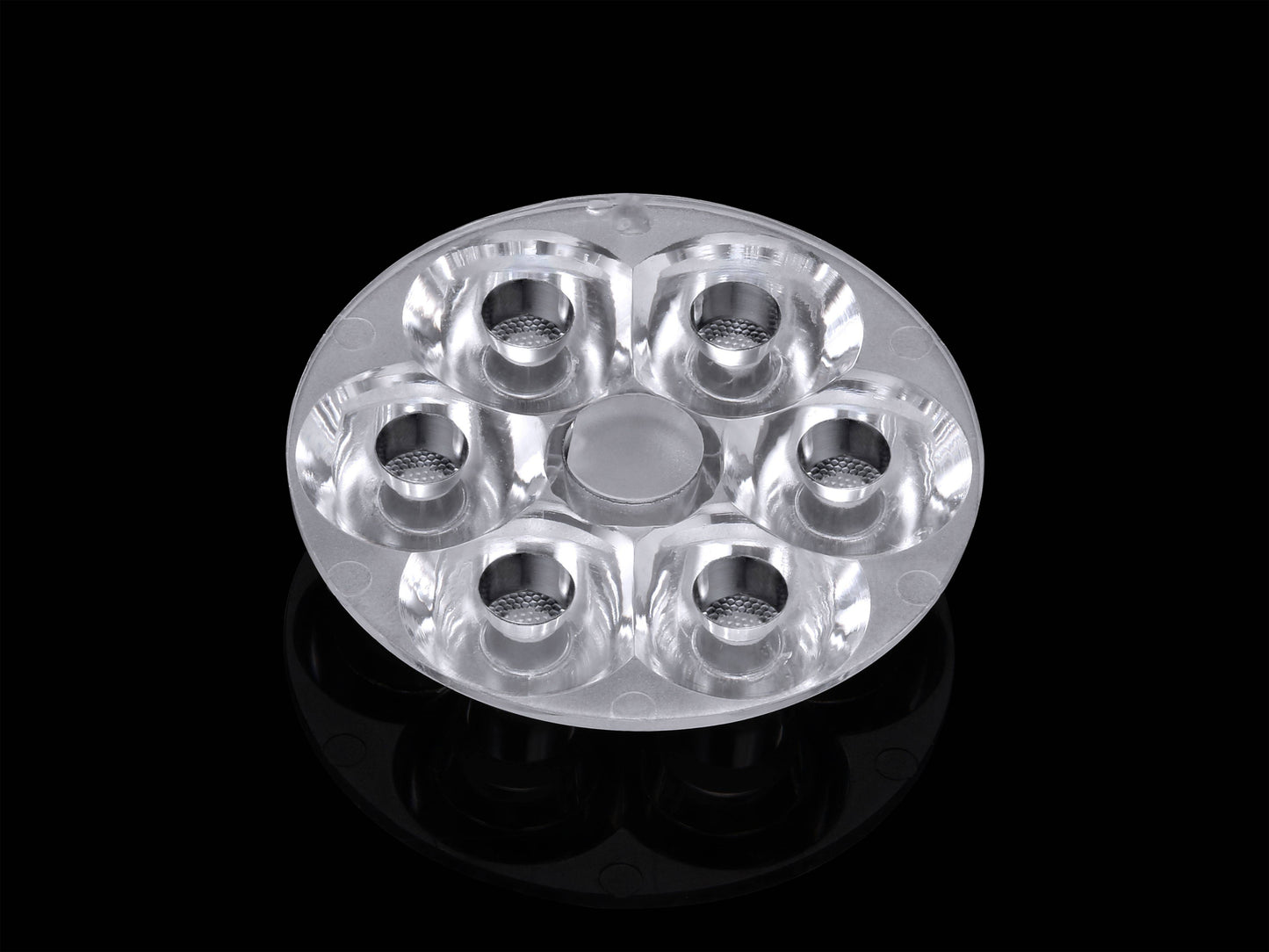 Lentille ronde à lentilles multiples de 15 à 24 degrés 6 optiques dans la fabrication de lentilles à led de module de 1 32 mm
