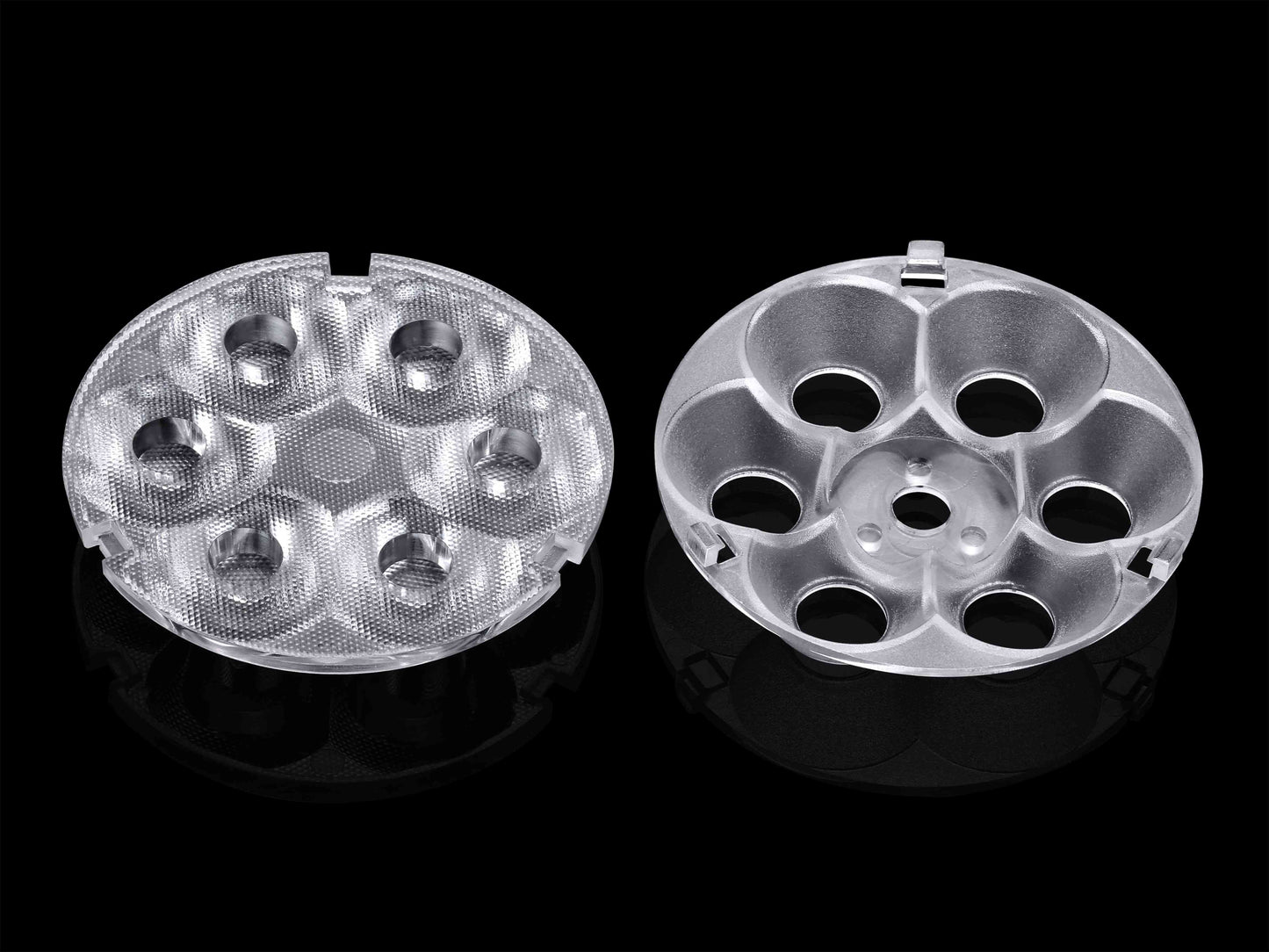 Lentille ronde à lentilles multiples de 15 à 24 degrés 6 optiques dans la fabrication de lentilles à led de module de 1 32 mm