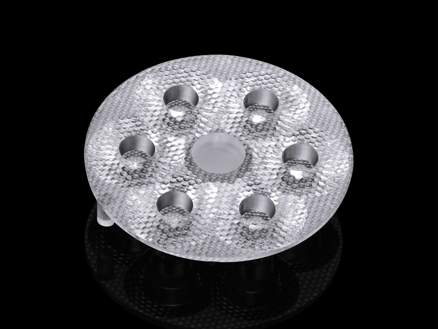 15 24-Grad-Mehrlinsen-Rund-Array-Linse 6 Optiken in 1 32-mm-Modul LED-Linsenherstellung