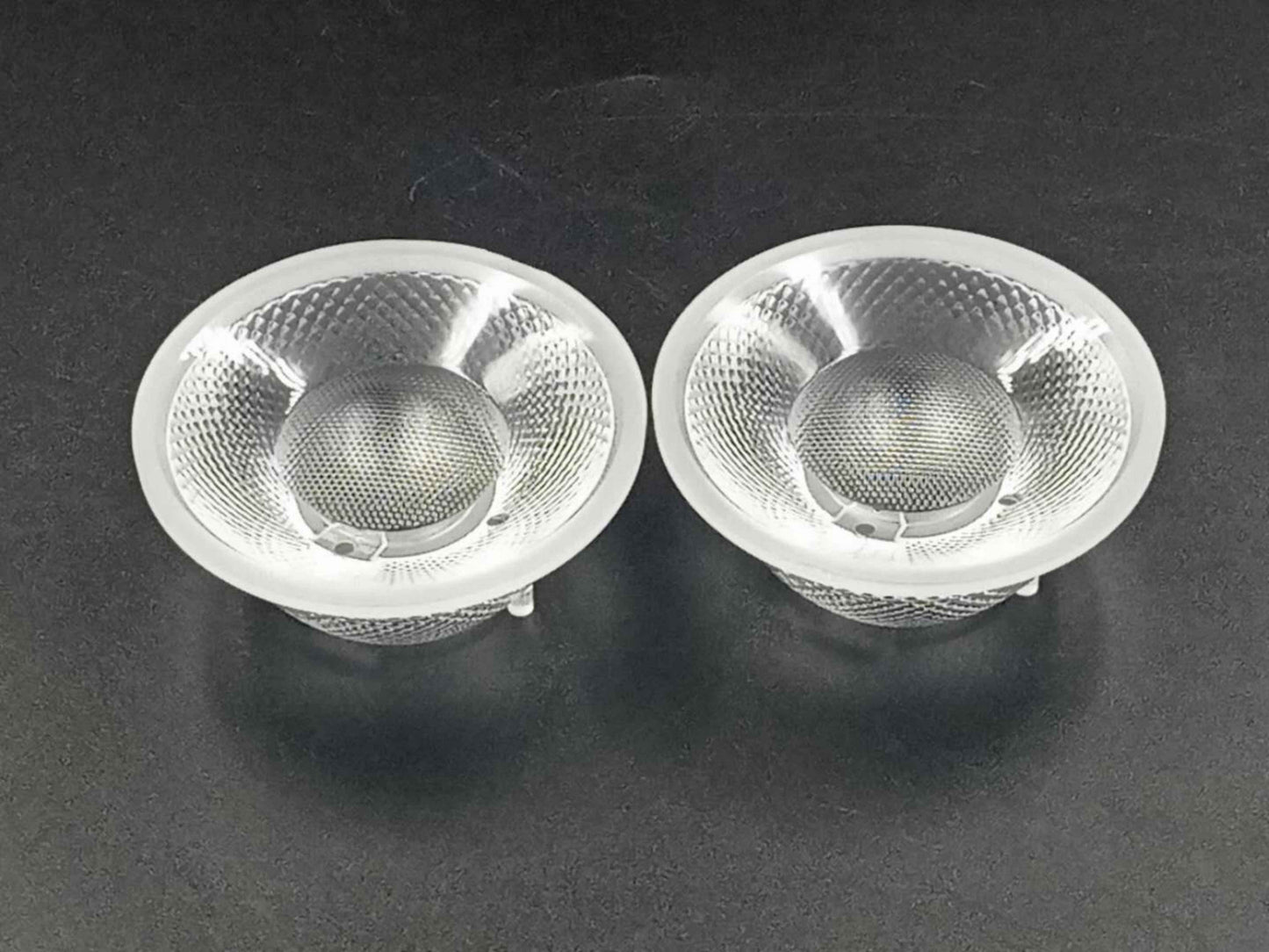 60mm cob čočka 15 24 36 stupňů pmma cob čočka přizpůsobená LED čočka Spotlight