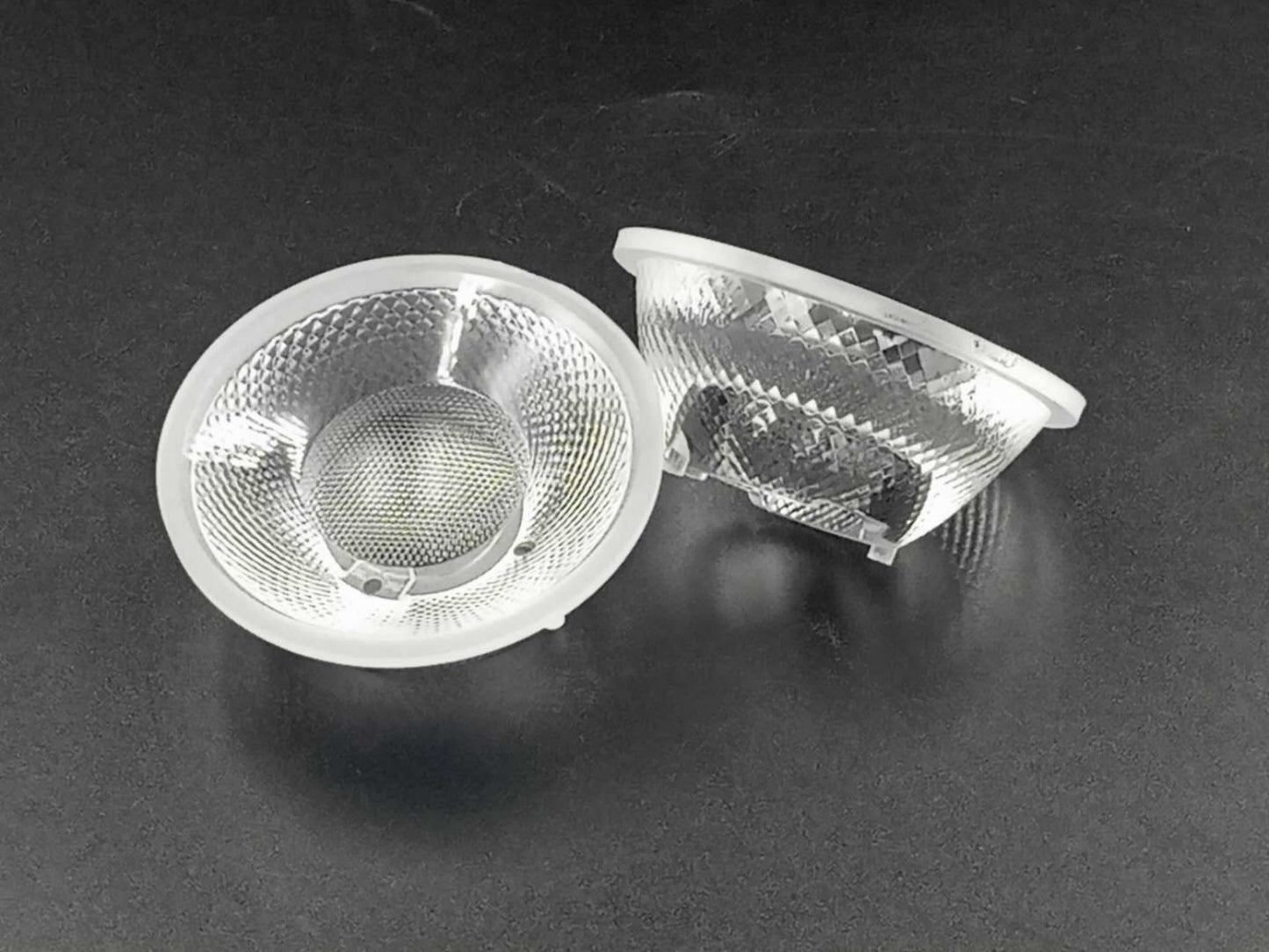 60mm cob čočka 15 24 36 stupňů pmma cob čočka přizpůsobená LED čočka Spotlight