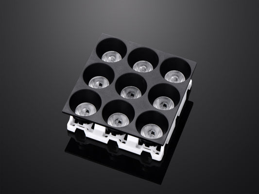 9 In 1 Magnetic Track Lighting Lens 90mm 24 degree Lens ထုတ်လုပ်ခြင်း (၁) ခု၊